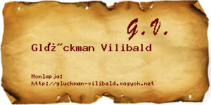 Glückman Vilibald névjegykártya